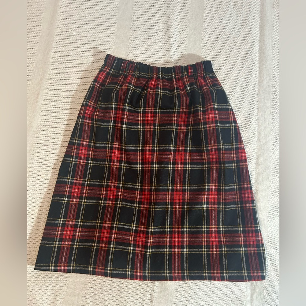 Vintage 80’s Prestige of Boston Plaid Wool Skirt 12
